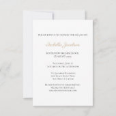 Invitation Fête de graduation photo manuscrite de script (Dos)