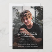 Invitation Fête de graduation photo minimale (Devant)