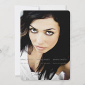 Invitation Fête de graduation photo moderne Aqua White (Dos)