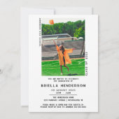 Invitation Fête de graduation photo moderne et élégante (Dos)