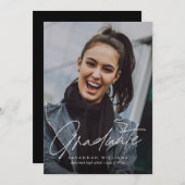 Invitation Fête de Graduation Photo Moderne Moderne (Devant / Derrière)