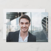 Invitation Fête de graduation photo moderne Noir et Or (Dos)