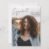 Invitation Fête de graduation photo moderne simple (Devant)