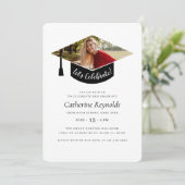 Invitation Fête de graduation photo moderne tendance (Debout devant)