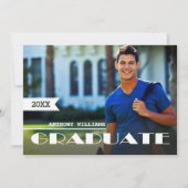 Invitation Fête de graduation photo personnalisée (Devant)