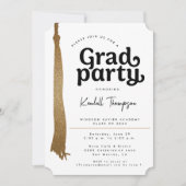 Invitation Fête de graduation photo personnalisée moderne (Devant)