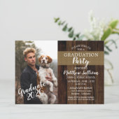 Invitation Fête de graduation photo Woodsy robuste (Debout devant)