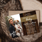 Invitation Fête de graduation photo Woodsy robuste