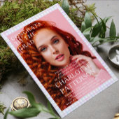 Invitation Fête de graduation photographique En vichy multico