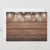 Invitation Fête de graduation Rustic Wood String Lights (Dos)
