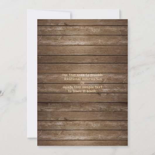 Invitation Fête de graduation Rustique Wood & String Lights (Dos)