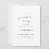 Invitation Fête de graduation simple et élégante de l'année A (Dos)