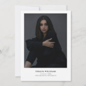 Invitation Fête de Graduation Simple Noir et Blanc (Dos)