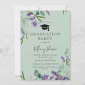 Invitation Fête de graduation verte moderne (Devant)