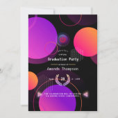 Invitation Fête de graduation virtuelle géométrique brillante (Devant)
