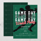 Invitation Fête de grand match de football sportif (Devant / Derrière)