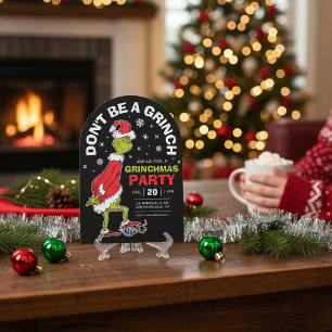 Invitation Fête de Grinchmas "Ne soyez pas un Grinch"