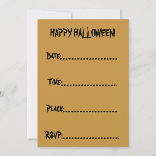 INVITATION FÊTE DE HALLOWEEN ! (Dos)