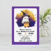 Invitation Fête de Halloween Bash Fantôme Mignon (Debout devant)