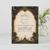 Invitation Fête de Halloween Carnaval Luxueuse (Debout devant)