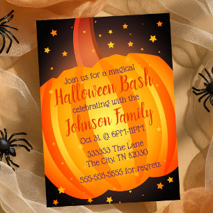 Invitation Fête de Halloween citrouille Bash Spooky Celebrati