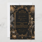 Invitation Fête de Halloween Classique Vintage (Devant)