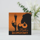 Invitation Fête de Halloween Cocktail Joyeux (Debout devant)