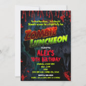 Invitation Fête de Halloween déjeuner zombie (Devant)