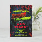 Invitation Fête de Halloween déjeuner zombie (Debout devant)