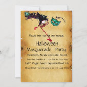 Invitation FÊTE DE HALLOWEEN EN MASQUERADE, parchemin (Dos)