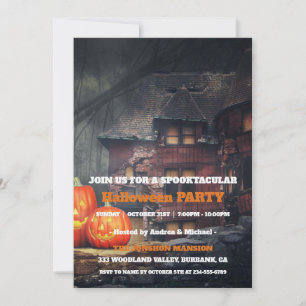 Invitation Fête de Halloween gothique vintage sombre spectacu