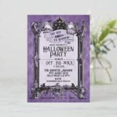 Invitation Fête de Halloween Maison Hantée (Debout devant)