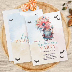 Invitation Fête de Halloween moderne et colorée avec un magic
