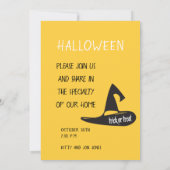 Invitation Fête de Halloween tendance design joyeux (Dos)