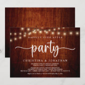 Invitation Fête de "Happily Ever After", Mariage intime aux g (Devant / Derrière)