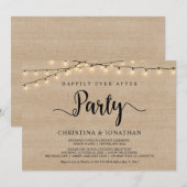 Invitation Fête de Happy Ever After, Mariage avec Guirlandes  (Devant / Derrière)