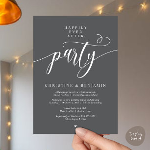 Invitation Fête de "Heureux à tout jamais", Scénario Moderne