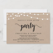 Invitation Fête de « Heureux pour toujours », évasion aux lum (Devant)