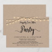 Invitation Fête de « Heureux pour toujours », évasion avec gu (Devant / Derrière)