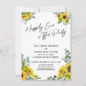 Invitation Fête de "Ils vécurent heureux à jamais" Eucalyptus (Devant)