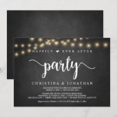 Invitation Fête de J'ai vécu heureusement après, thème rustiq (Devant / Derrière)