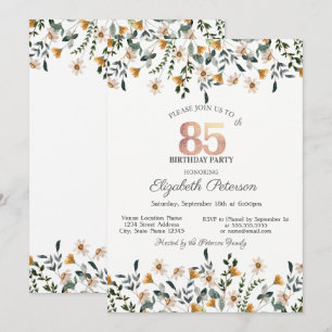 Invitation Fête de jardin aux aquarelles de fleurs sauvages 8