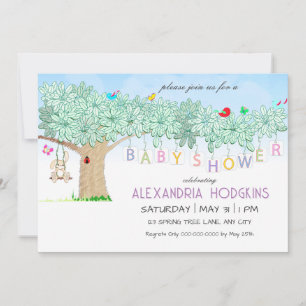 Invitation Fête de jardin de célébration de printemps Baby