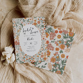 Invitation Fête de Jardin de Fleurs Sauvages pour une Mariée