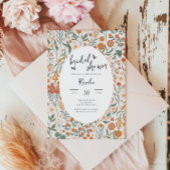 Invitation Fête de Jardin de Fleurs Sauvages pour une Mariée