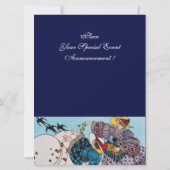 INVITATION FÊTE DE JARDIN DES OISEAUX DE PRINTEMPS, MONOGRAMM (Dos)