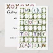 Invitation Fête de Jardin - Floral Romantique - xoxo Merveill (Devant / Derrière)