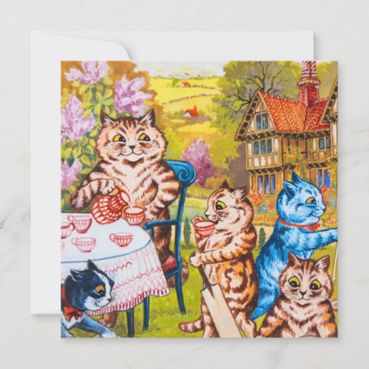 Invitation Fête de jardin pour chats (Devant)