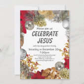 Invitation FÊTE DE JÉSUS JÉSUS FÊTE DE CRÊTE DE Noël (Devant)