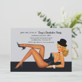 Invitation Fête de jeune fille avant le mariage Cabaret (Debout devant)